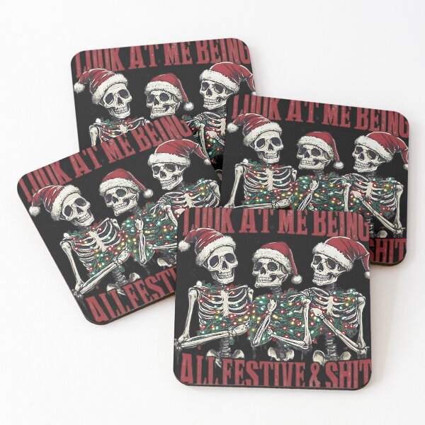Item preview, Funny Skeleton Christmas Shirt – “Look At Me Being All Festive” Holiday Skeleton Tee designed and sold by TakadaArata4if6.