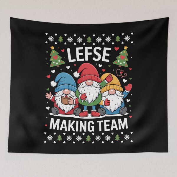 Item preview, Lefse Making Team Christmas Gnomes Xmas designed and sold by blueyeeti.