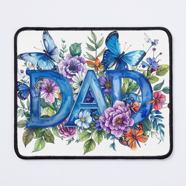 Item preview, DAD - Beautiful artwork for dad surrounding with flowers and butterflies - Water Color - AI designed and sold by MonoDigitalArt.