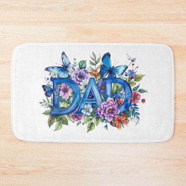 Item preview, DAD - Beautiful artwork for dad surrounding with flowers and butterflies - Water Color - AI designed and sold by MonoDigitalArt.