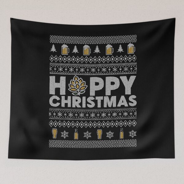 Item preview, Ugly Christmas Beer Drinking Funny Design - HOPPY Christmas! designed and sold by EstelleStar.