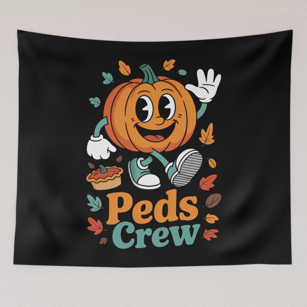 Item preview, PEDS Crew Pumpkin Thanksgiving Fall Pediatric Nurse designed and sold by CookWorldLaughs.