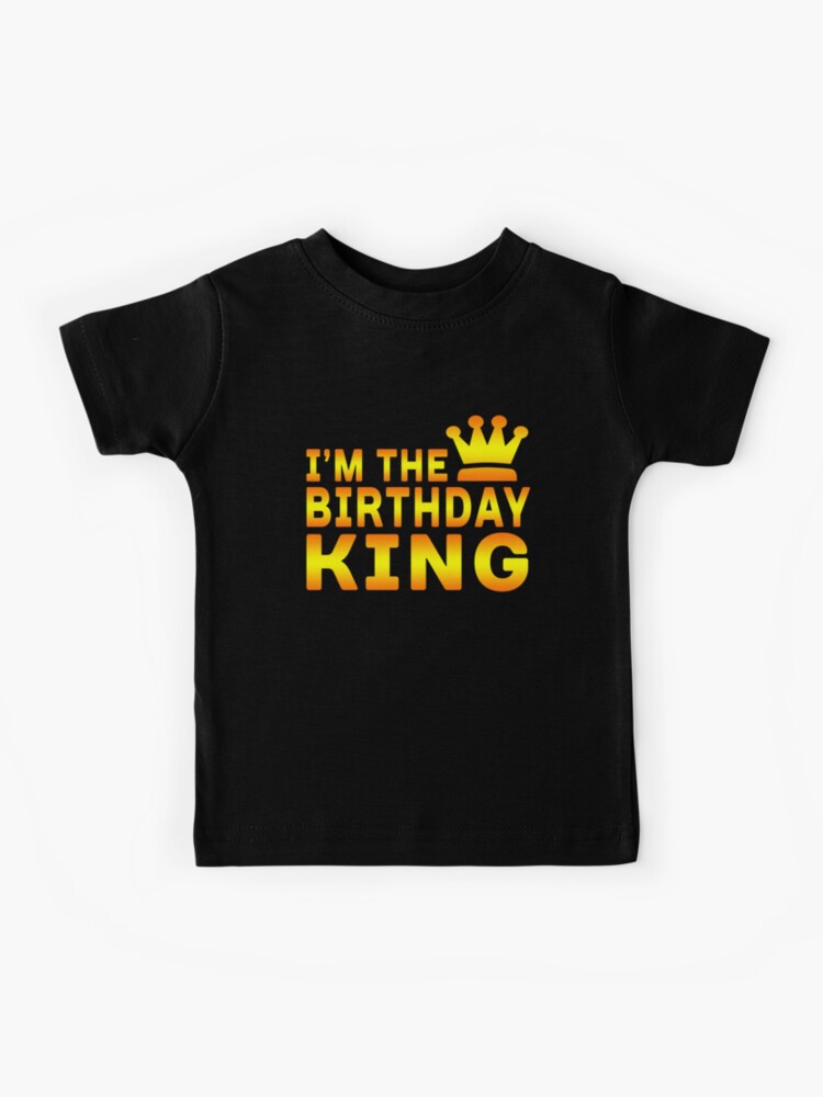 Birthday King Birthday Boys Childrens Kids T Shirts T-Shirt Top Prince Gift 536 