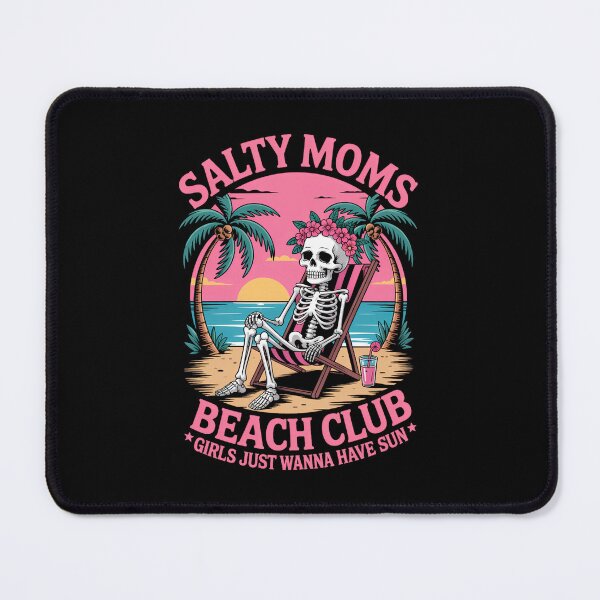 Item preview, Salty Moms Beach Club Skeleton Pink Beach Humor Graphic designed and sold by PunkNation-Arts.