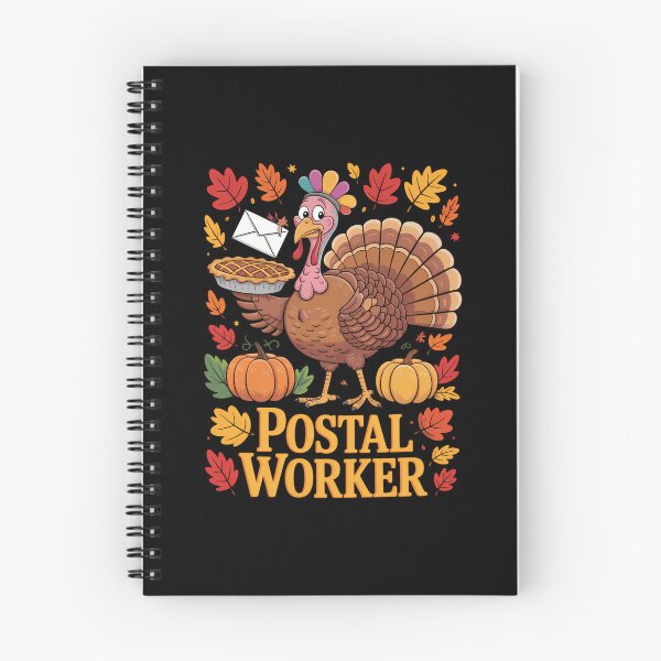 Artikelvorschau, Postangestellter Job Thanksgiving Truthahn Blume Herbst Kürbisse entworfen und verkauft von CookWorldLaughs.