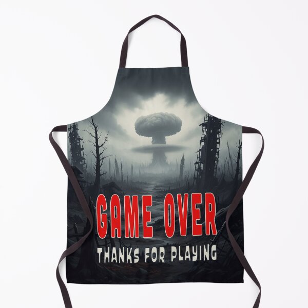 Item preview, GAME OVER Nuclear Apocalypse Graphic Dystopian Goth Aesthetic T-Shirt designed and sold by Go Easy Apparel.