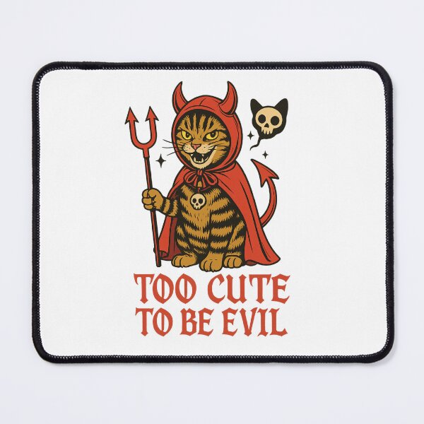 Item preview, Too Cute To Be Evil – Vintage Devil Cat Halloween designed and sold by haitrieuic96.