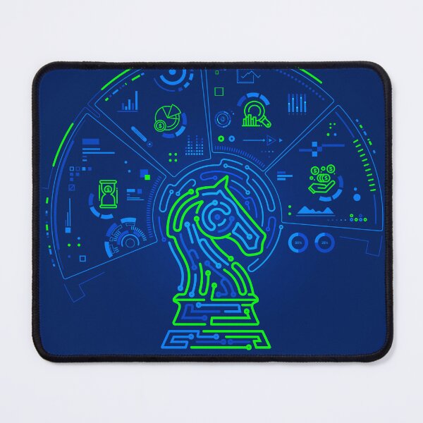 Item preview, concept of business technology strategy, graphic of piece of chess knight with business futuristic element designed and sold by NiamLab.