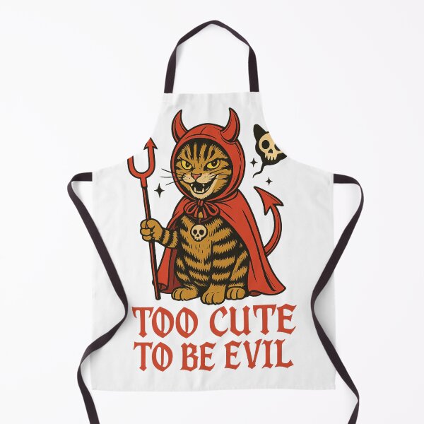 Item preview, Too Cute To Be Evil – Vintage Devil Cat Halloween designed and sold by haitrieuic96.