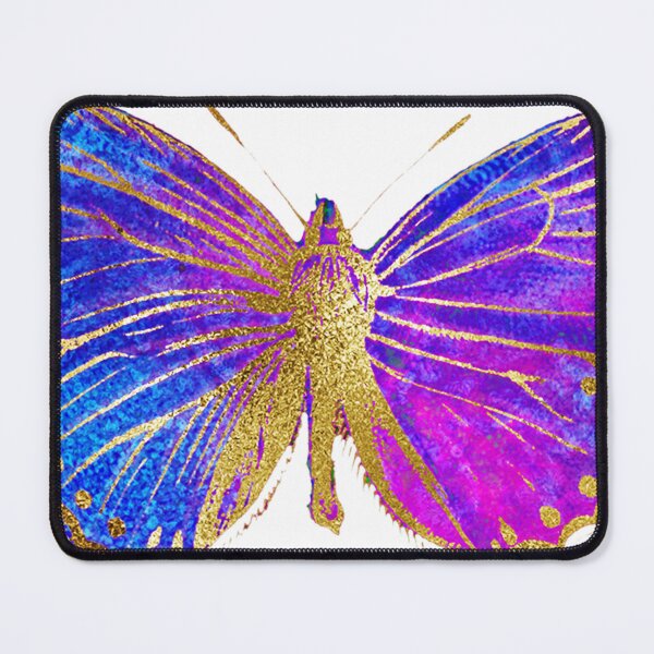 Item preview, Elegant (Faux) Gold-Glitter Butterfly in Blue and Purple Design designed and sold by DEC02.