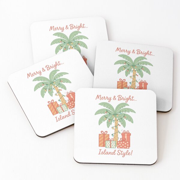 Item preview, Merry and Bright Island Style | Tropical Christmas Palm Tree Design designed and sold by inkoutninja.