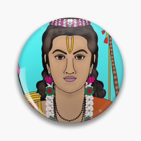 Item preview, Shree Ram Digital Painting | Maryada Purushottam Shri Ram | Hindu Devotional Wall Art designed and sold by Harshit_Digital_Arts.