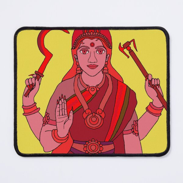 Item preview, Goddess Raktdantika Digital Artwork | Fierce Form of Durga | Hindu Divine Warrior Wall Decor designed and sold by Harshit_Digital_Arts.
