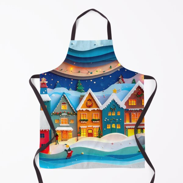 Item preview, Copy of Christmas Paper Cut Village Scene 3 – Cozy Winter Holiday Town Art designed and sold by IDEON-23.
