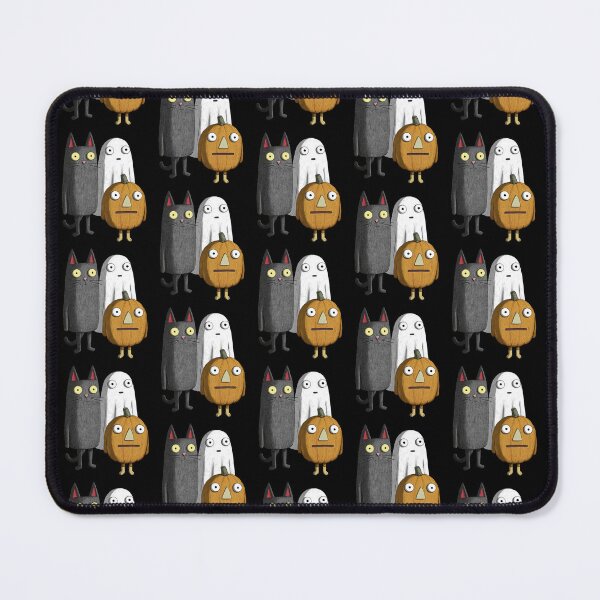 Item preview, Can't Unsee That - Startled Halloween Trio Cat Ghost Pumpkin designed and sold by TheSillySartor.