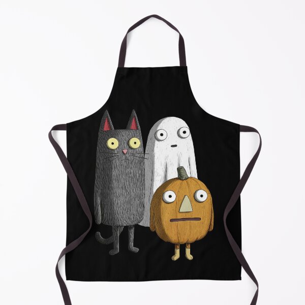 Item preview, Can't Unsee That - Startled Halloween Trio Cat Ghost Pumpkin designed and sold by TheSillySartor.