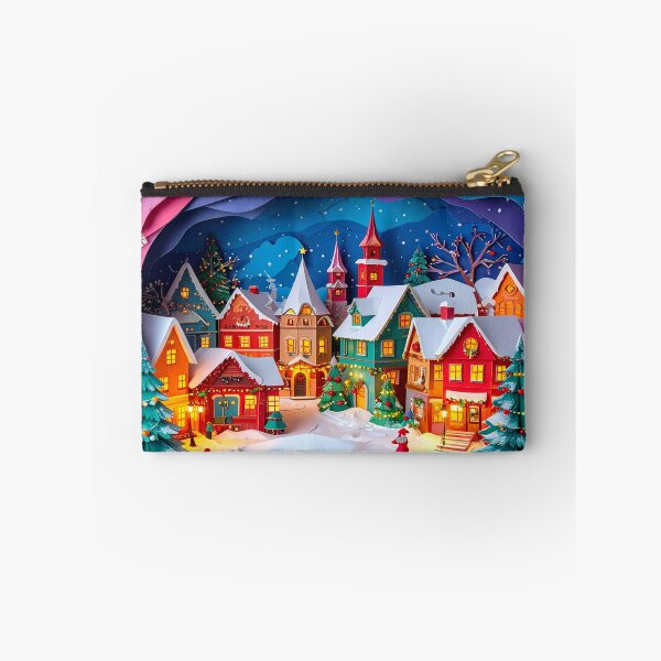 Item preview, Copy of Christmas Paper Cut Village Scene 2 – Cozy Winter Holiday Town Art designed and sold by IDEON-23.