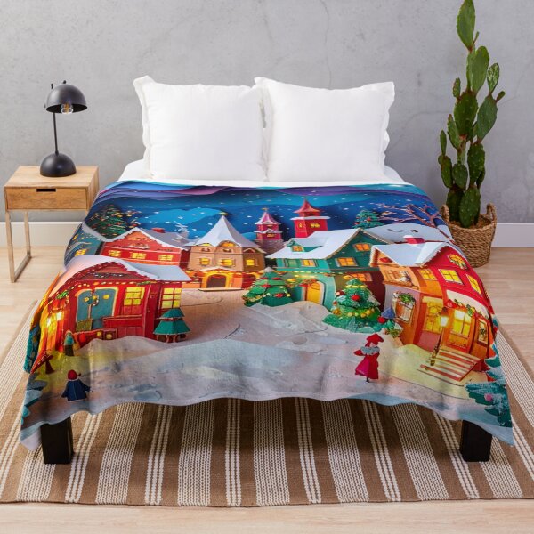 Item preview, Copy of Christmas Paper Cut Village Scene 2 – Cozy Winter Holiday Town Art designed and sold by IDEON-23.