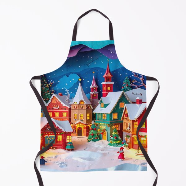 Item preview, Copy of Christmas Paper Cut Village Scene 2 – Cozy Winter Holiday Town Art designed and sold by IDEON-23.