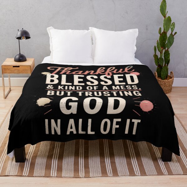 Item preview, Thankful Blessed Christian Faith designed and sold by DoorwayThreads.
