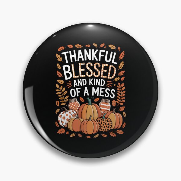 Item preview, Thankful Blessed Thanksgiving Pumpkin designed and sold by DoorwayThreads.