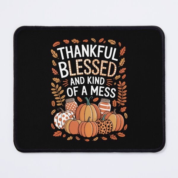 Item preview, Thankful Blessed Thanksgiving Pumpkin designed and sold by DoorwayThreads.