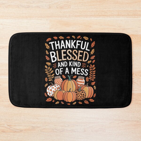 Item preview, Thankful Blessed Thanksgiving Pumpkin designed and sold by DoorwayThreads.