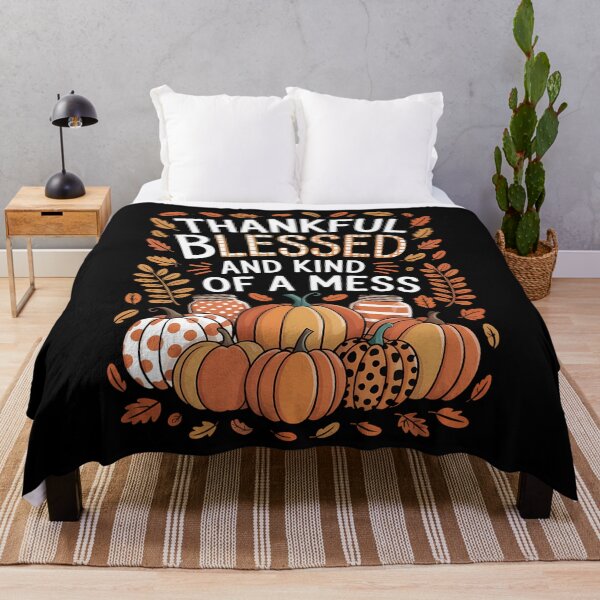 Item preview, Thankful Blessed Thanksgiving Pumpkin designed and sold by DoorwayThreads.