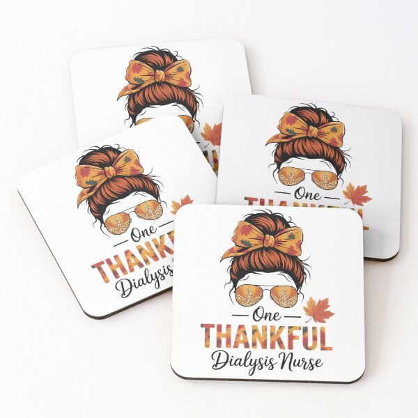Artikelvorschau, Dankbare Dialysekrankenschwester Messy Bun Thanksgiving Krankenschwester entworfen und verkauft von DoorwayThreads.