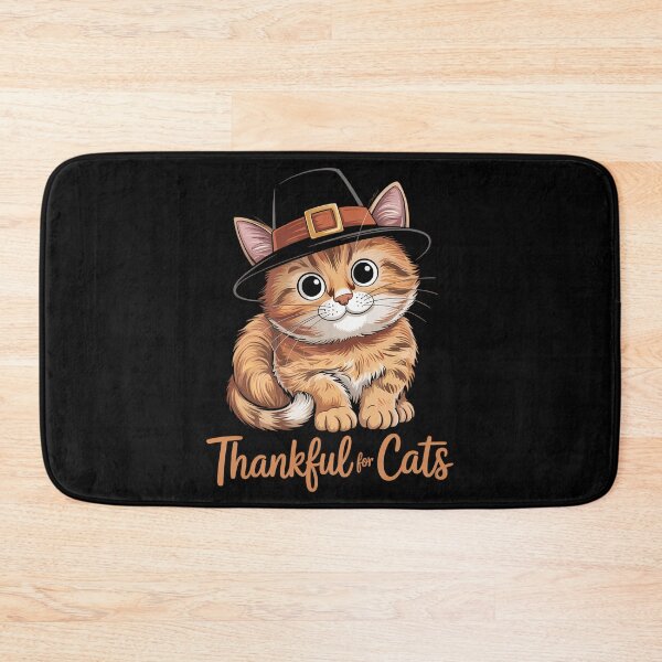 Item preview, Thankful for Cats Cute Thanksgiving designed and sold by DoorwayThreads.
