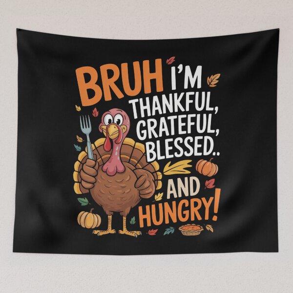 Item preview, Thanksgiving  Bruh Thankful Blessed designed and sold by DoorwayThreads.
