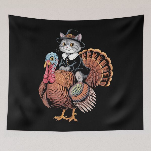 Item preview, Thanksgiving Cat Thanksgiving Turkey designed and sold by DoorwayThreads.