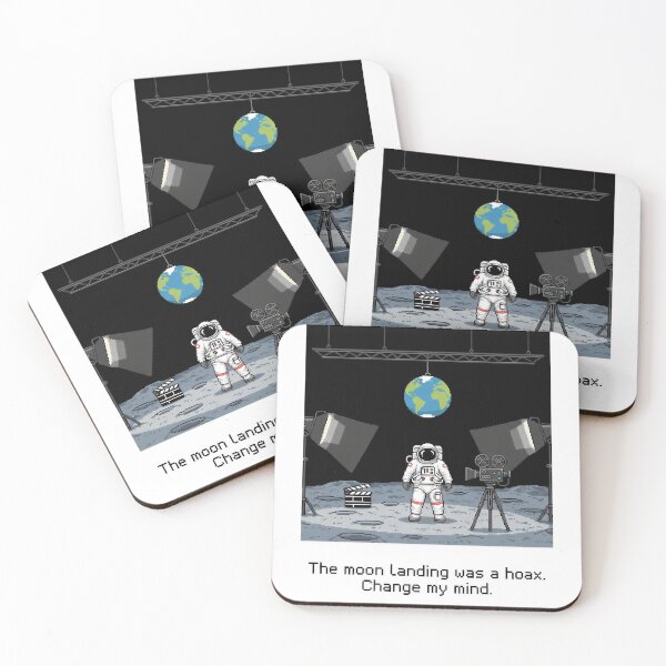 Item preview, The moon landing was a hoax designed and sold by Funktastic Designs.