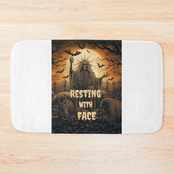 Item preview, Resting With Face Halloween T-Shirt | Funny Skeleton Grim Reaper Design | Spooky Horror Tee for Halloween Lovers designed and sold by SassyArtist9006.
