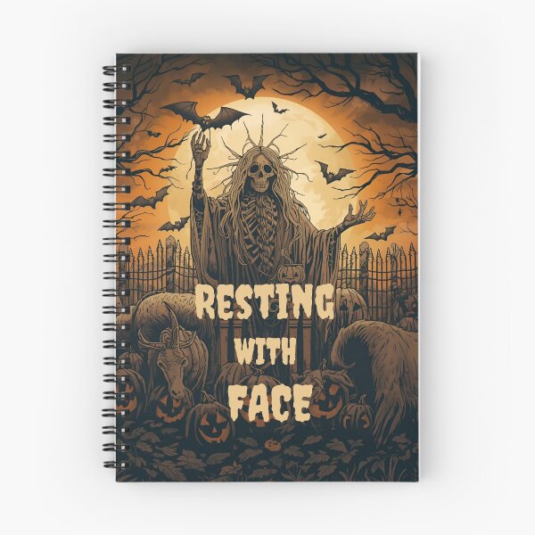 Item preview, Resting With Face Halloween T-Shirt | Funny Skeleton Grim Reaper Design | Spooky Horror Tee for Halloween Lovers designed and sold by SassyArtist9006.