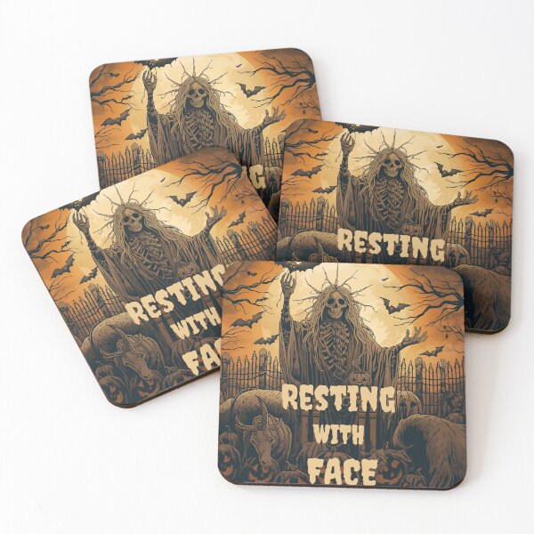 Item preview, Resting With Face Halloween T-Shirt | Funny Skeleton Grim Reaper Design | Spooky Horror Tee for Halloween Lovers designed and sold by SassyArtist9006.