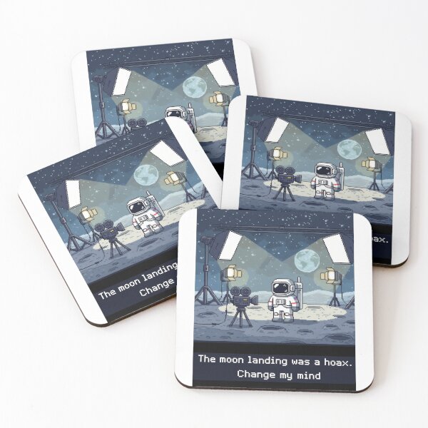 Item preview, The moon landing was a hoax designed and sold by Funktastic Designs.