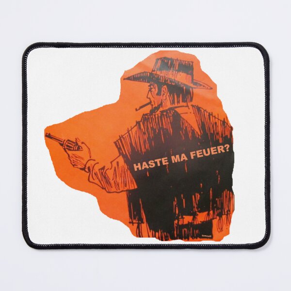 Item preview, A man with a hat and a revolver asks: DO YOU HAVE A FIRE? designed and sold by ZoffArt-Shop.