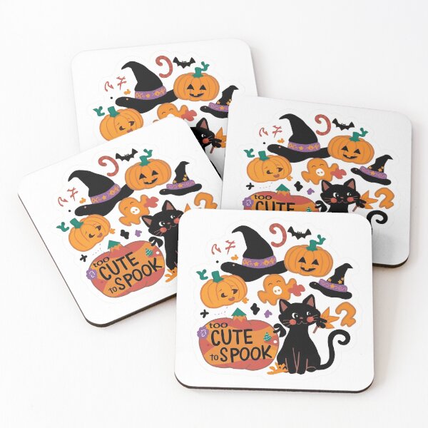 Item preview, Too Cute to Spook Halloween Sticker – Kawaii Pumpkin & Black Cat Art | Perfect for Laptops, Journals & Planners | Adorable Fall Decor | Halloween Horror designed and sold by SassyArtist9006.