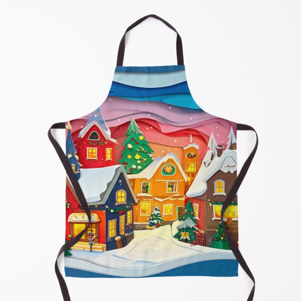 Item preview, Copy of Christmas Paper Cut Village Scene 4 – Cozy Winter Holiday Town Art designed and sold by IDEON-23.