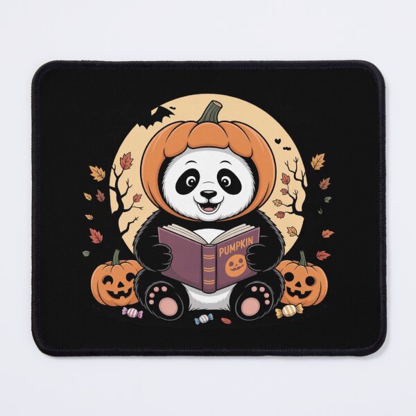 Item preview, Pumpkin Panda Reader | Cute Chubby Panda Reading Book Halloween Design designed and sold by ColorSplash123.