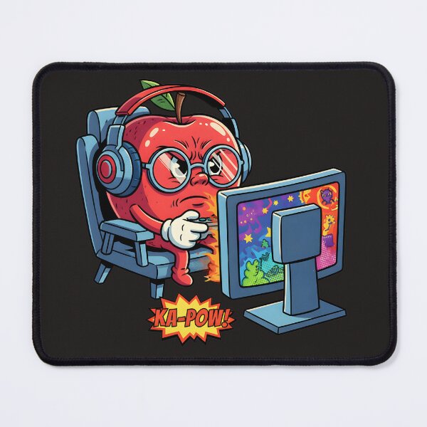 Item preview, Cool Apple Gamer Playing Video Game | Funny Pop Comic Cartoon Design designed and sold by hn79.