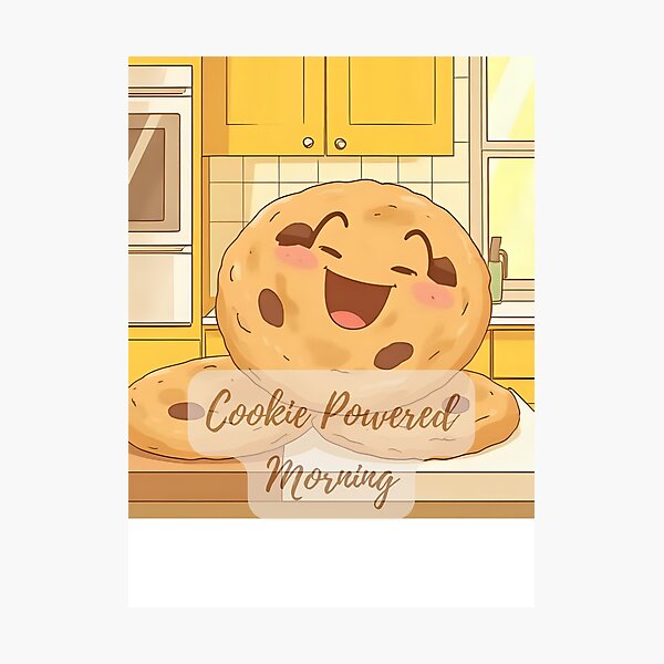 Item preview, Cookie Powered Morning | Cute Funny Cookie Lover T-Shirt designed and sold by SassyArtist9006.