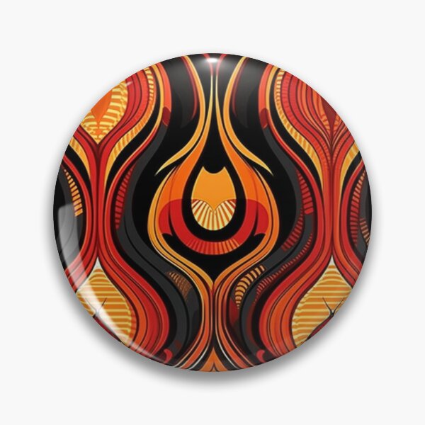 Artikelvorschau, Retro Firewave – Kräftiges abstraktes Muster entworfen und verkauft von CraftedHome.