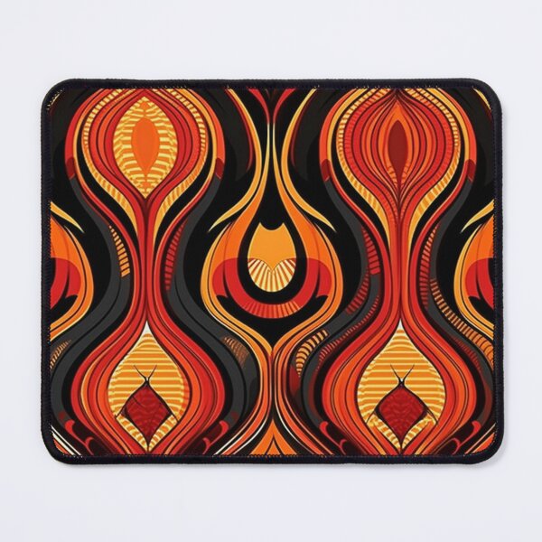 Artikelvorschau, Retro Firewave – Kräftiges abstraktes Muster entworfen und verkauft von CraftedHome.