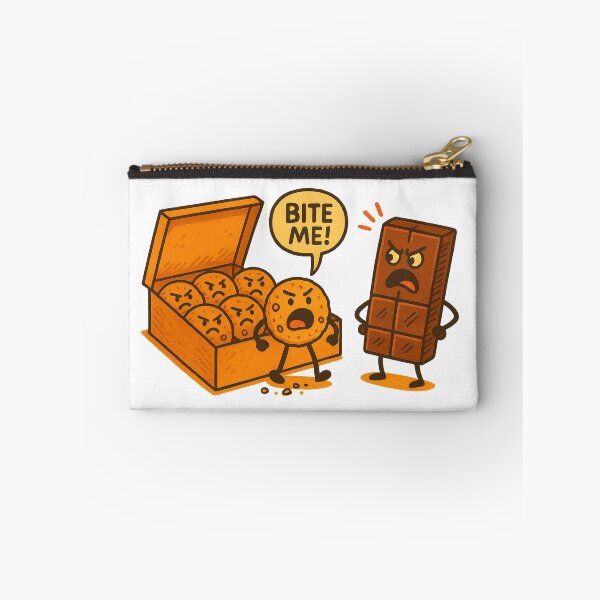 Artikelvorschau, Beiß mich! Lustiges Keks vs Schokolade Comic Design entworfen und verkauft von CanvasFox.