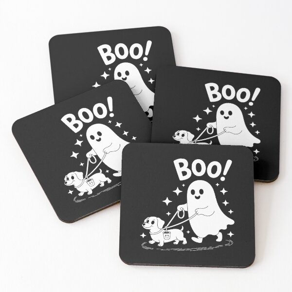 Item preview, Cute Ghost Walking Dog – Boo Halloween Design designed and sold by denisritter.