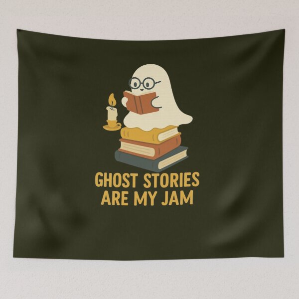 Item preview, Cute Ghost Reading Books – Cozy Halloween Aesthetic for Book Lovers designed and sold by kakaworld.