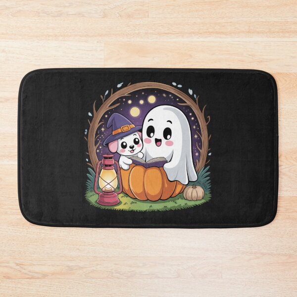 Item preview, Ghost and Puppy Reading Time | Cute Halloween Kawaii Ghost and Puppy Design designed and sold by ColorSplash123.