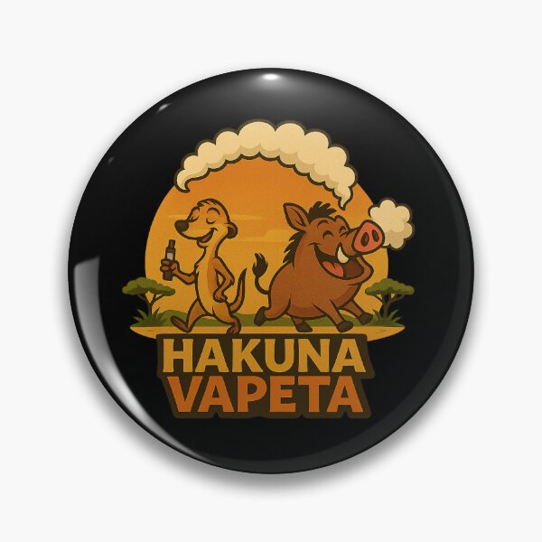 Item preview, Hakuna Vapeta – Funny Meerkat and Warthog Vaping Safari Design designed and sold by House of Taste Vape Designs.